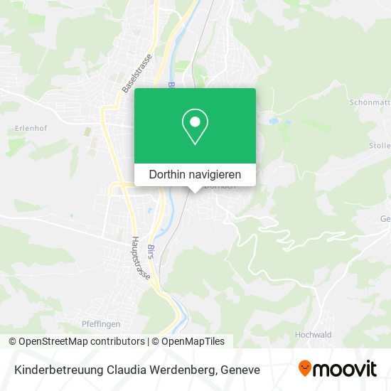 Kinderbetreuung Claudia Werdenberg Karte