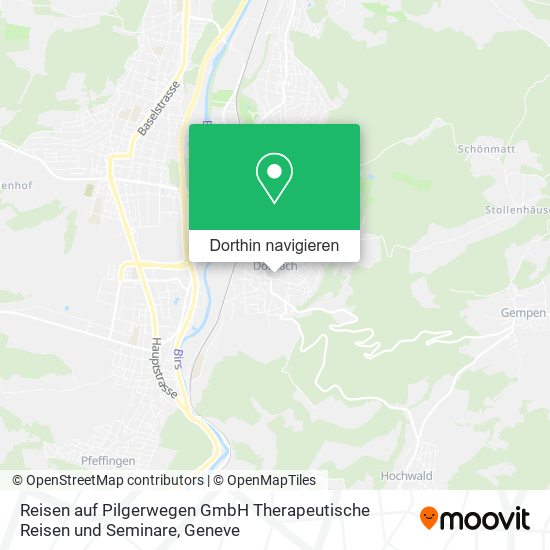 Reisen auf Pilgerwegen GmbH Therapeutische Reisen und Seminare Karte