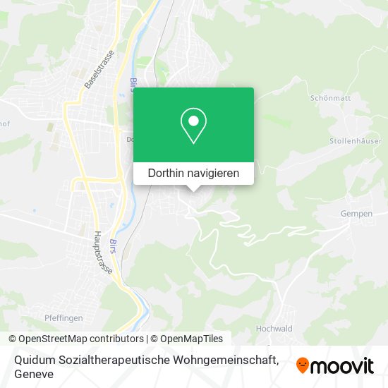 Quidum Sozialtherapeutische Wohngemeinschaft Karte