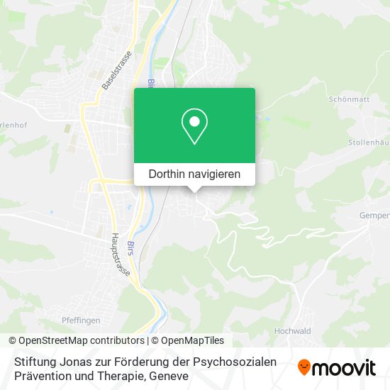 Stiftung Jonas zur Förderung der Psychosozialen Prävention und Therapie Karte
