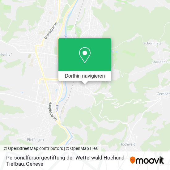 Personalfürsorgestiftung der Wetterwald Hochund Tiefbau Karte