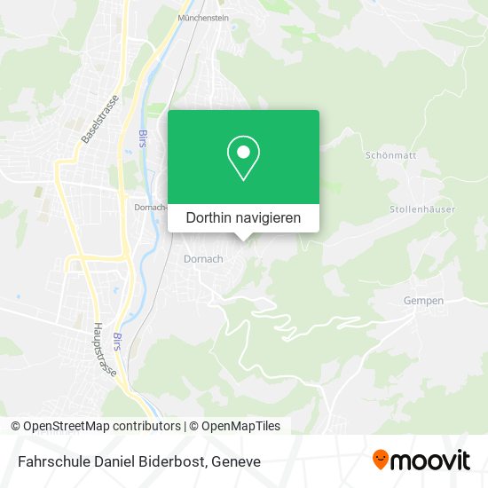 Fahrschule Daniel Biderbost Karte