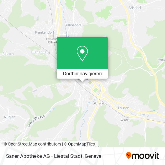 Saner Apotheke AG - Liestal Stadt Karte
