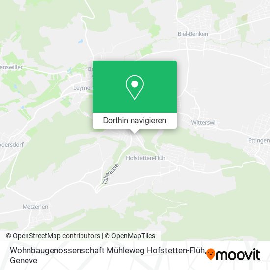 Wohnbaugenossenschaft Mühleweg Hofstetten-Flüh Karte