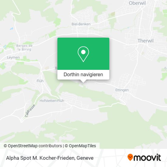Alpha Spot M. Kocher-Frieden Karte