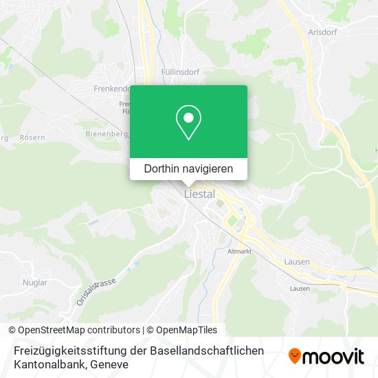 Freizügigkeitsstiftung der Basellandschaftlichen Kantonalbank Karte