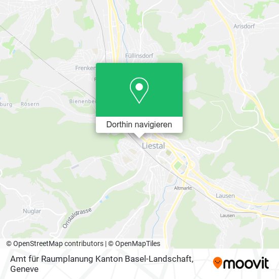 Amt für Raumplanung Kanton Basel-Landschaft Karte