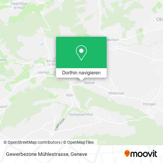 Gewerbezone Mühlestrasse Karte