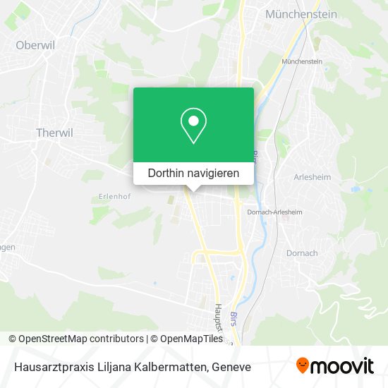 Hausarztpraxis Liljana Kalbermatten Karte