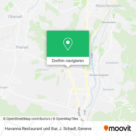 Havanna Restaurant und Bar, J. Schadl Karte