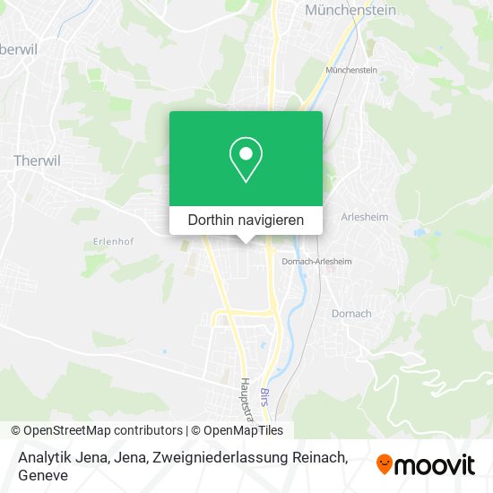 Analytik Jena, Jena, Zweigniederlassung Reinach Karte