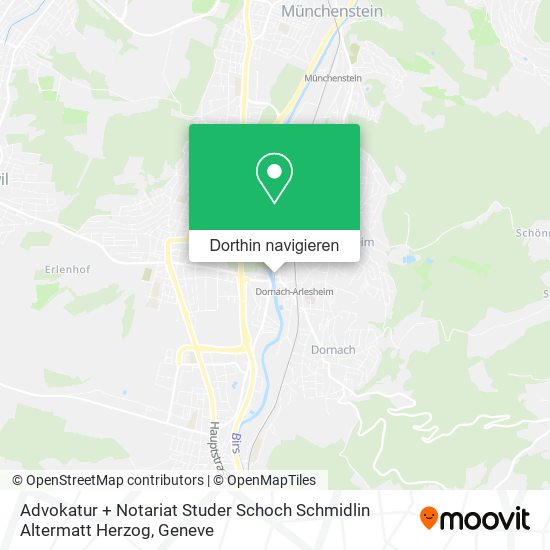 Advokatur + Notariat Studer Schoch Schmidlin Altermatt Herzog Karte