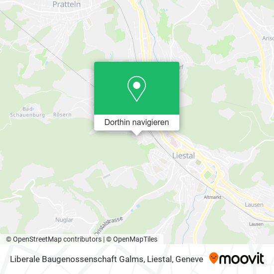 Liberale Baugenossenschaft Galms, Liestal Karte