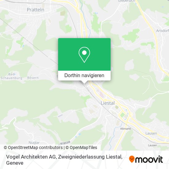 Vogel Architekten AG, Zweigniederlassung Liestal Karte