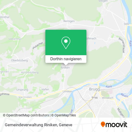 Gemeindeverwaltung Riniken Karte