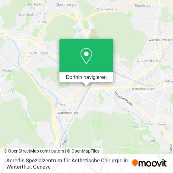 Acredis Spezialzentrum für Ästhetische Chirurgie in Winterthur Karte