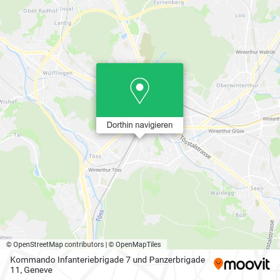 Kommando Infanteriebrigade 7 und Panzerbrigade 11 Karte