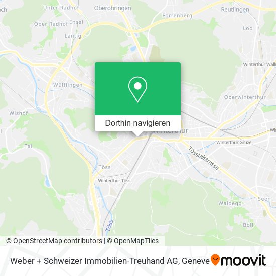 Weber + Schweizer Immobilien-Treuhand AG Karte