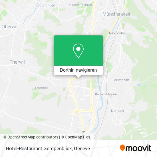 Hotel-Restaurant Gempenblick Karte
