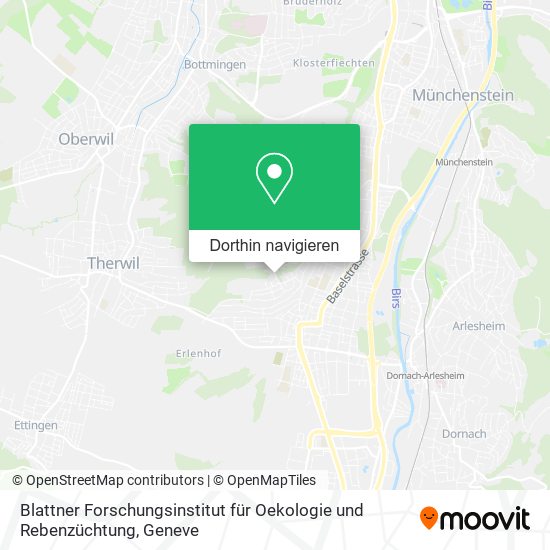 Blattner Forschungsinstitut für Oekologie und Rebenzüchtung Karte
