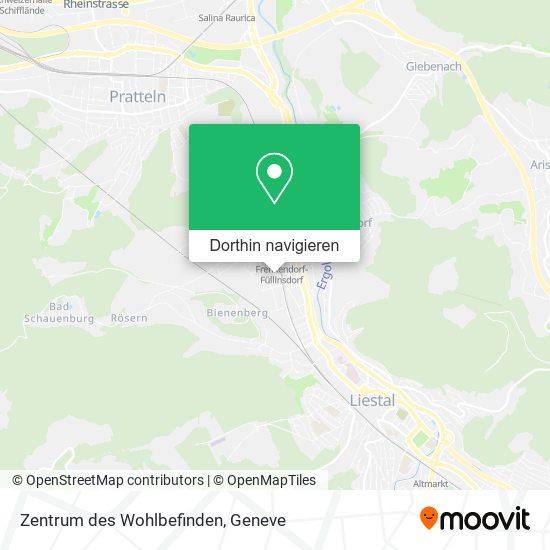 Zentrum des Wohlbefinden Karte