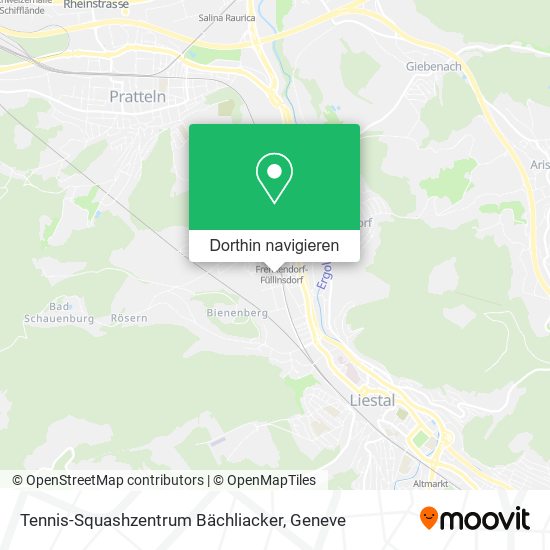 Tennis-Squashzentrum Bächliacker Karte