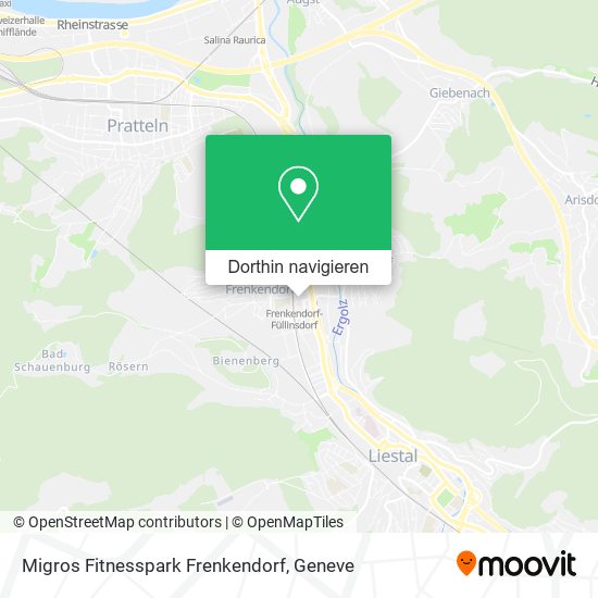 Migros Fitnesspark Frenkendorf Karte