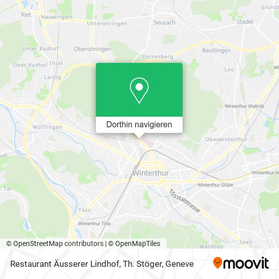 Restaurant Äusserer Lindhof, Th. Stöger Karte
