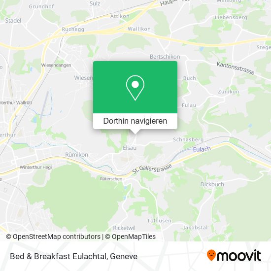 Bed & Breakfast Eulachtal Karte