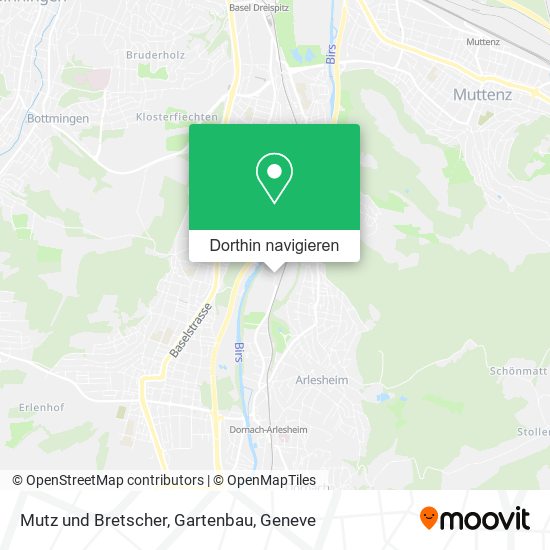 Mutz und Bretscher, Gartenbau Karte