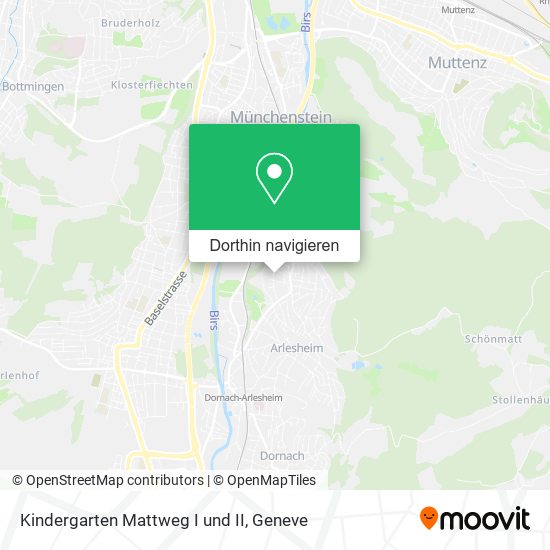 Kindergarten Mattweg I und II Karte