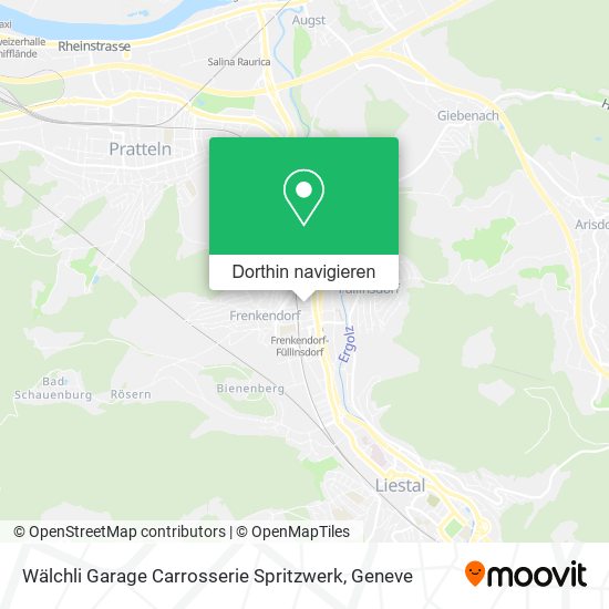 Wälchli Garage Carrosserie Spritzwerk Karte