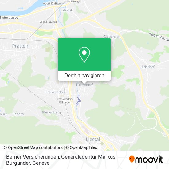Berner Versicherungen, Generalagentur Markus Burgunder Karte