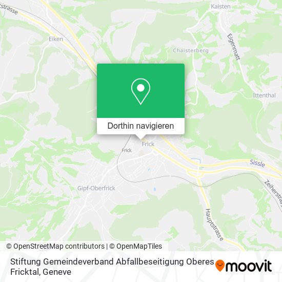Stiftung Gemeindeverband Abfallbeseitigung Oberes Fricktal Karte