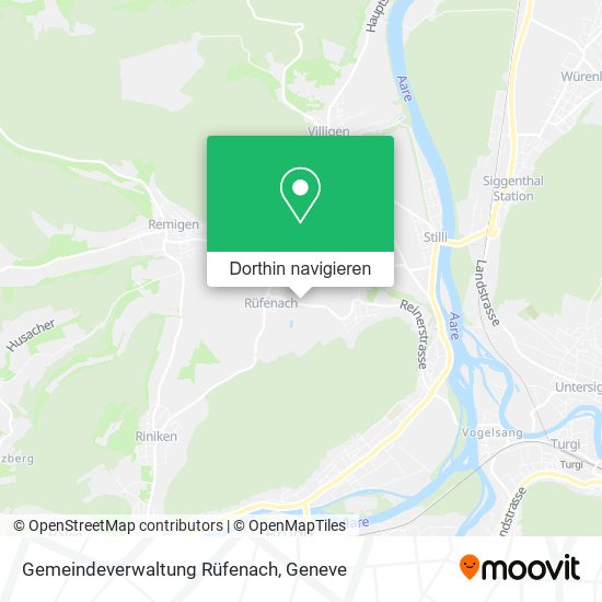 Gemeindeverwaltung Rüfenach Karte
