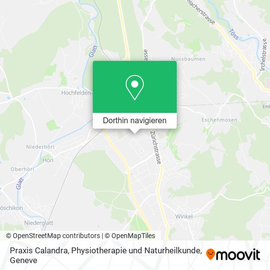 Praxis Calandra, Physiotherapie und Naturheilkunde Karte