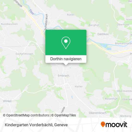 Kindergarten Vorderbächli Karte