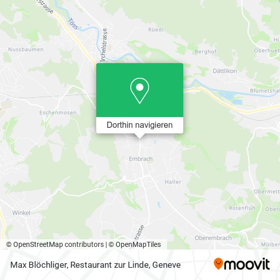 Max Blöchliger, Restaurant zur Linde Karte