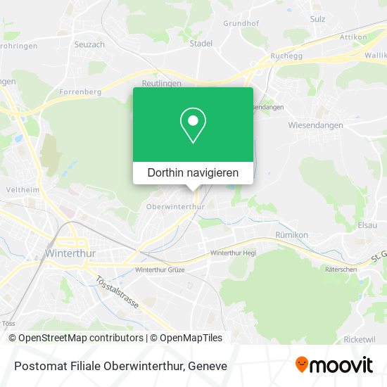 Postomat Filiale Oberwinterthur Karte