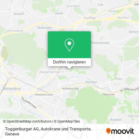 Toggenburger AG, Autokrane und Transporte Karte