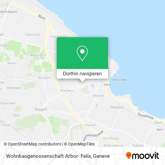 Wohnbaugenossenschaft Arbor- Felix Karte