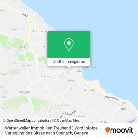 Wartenweiler Immobilien-Treuhand ) Wird Infolge Verlegung des Sitzes nach Steinach Karte