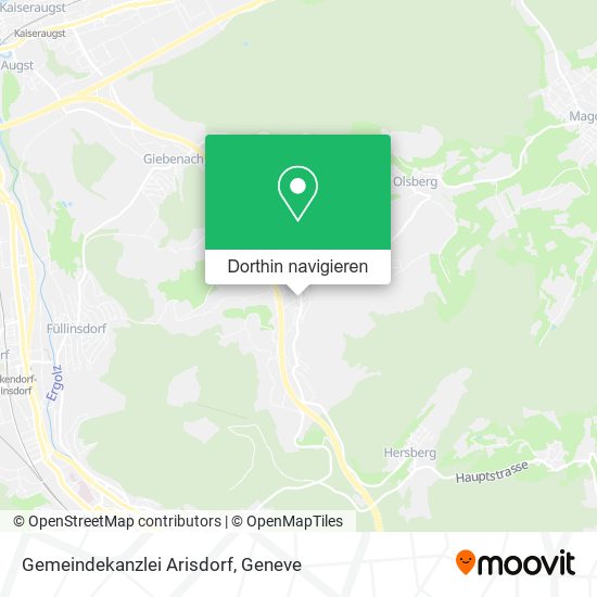 Gemeindekanzlei Arisdorf Karte