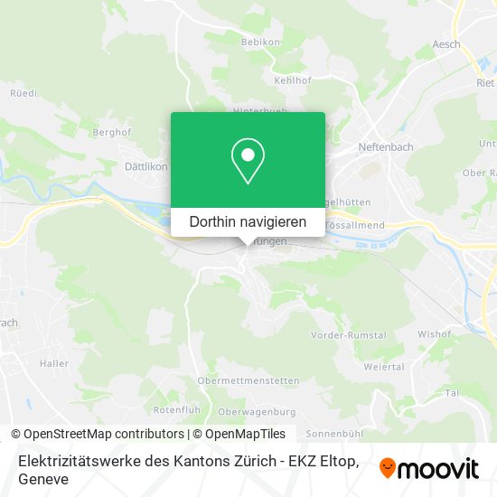 Elektrizitätswerke des Kantons Zürich - EKZ Eltop Karte