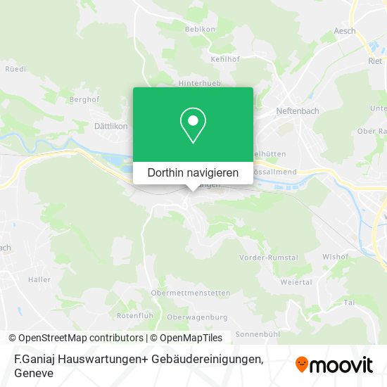 F.Ganiaj Hauswartungen+ Gebäudereinigungen Karte