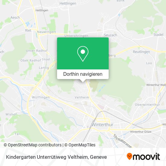 Kindergarten Unterrütiweg Veltheim Karte