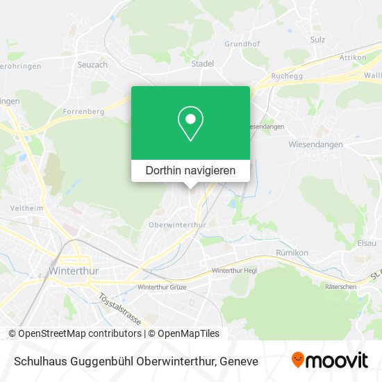 Schulhaus Guggenbühl Oberwinterthur Karte