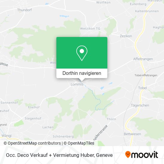 Occ. Deco Verkauf + Vermietung Huber Karte