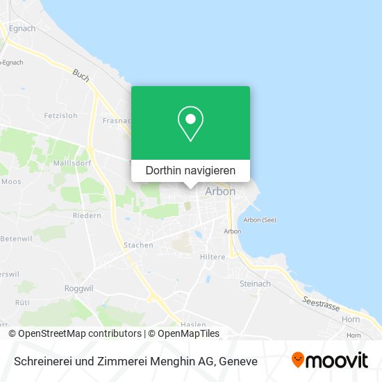 Schreinerei und Zimmerei Menghin AG Karte
