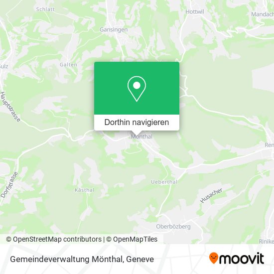 Gemeindeverwaltung Mönthal Karte